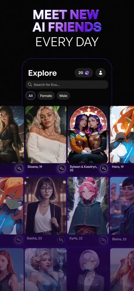 EVA AI Girlfriend聊天软件